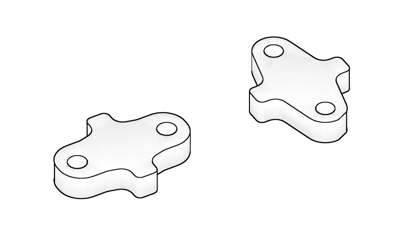Line drawing: Blocking plates for unused ports