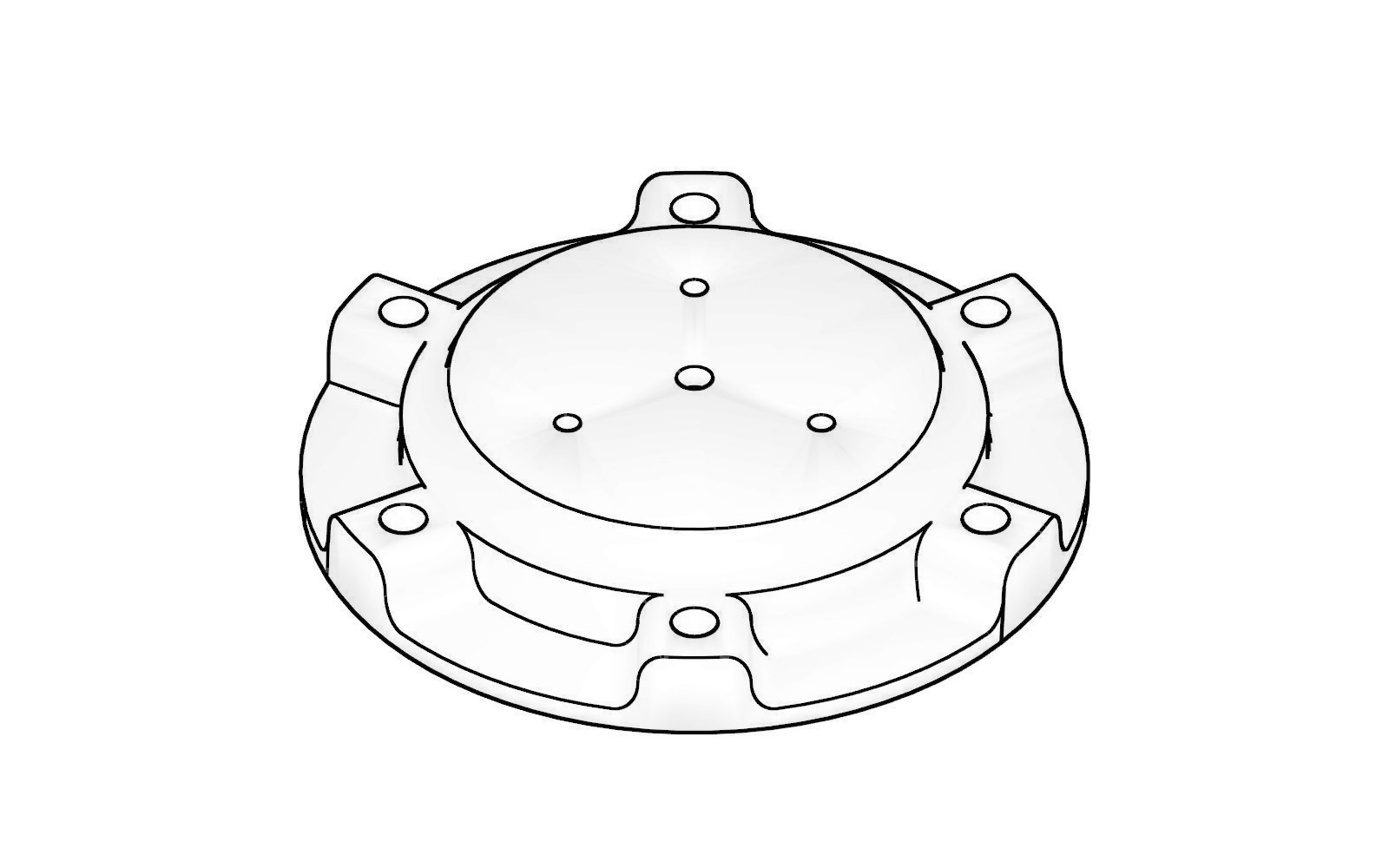 Line drawing: Rear cap